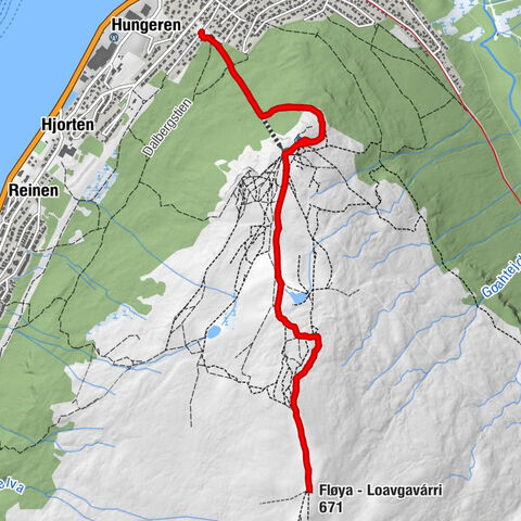 Venset - Fjellstua - Fløya - Loavgavárri - Tromsø