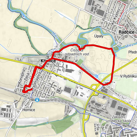 Plzeň 5-Křimice - Restaurace Roští - Radčice - Křimice