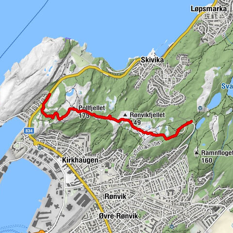 Bodø - Rønvikfjellet - Pollfjellet - Rønvik