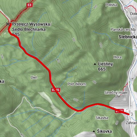 Blechnarka - Przełęcz Wysowska/Sedlo Blechnarka