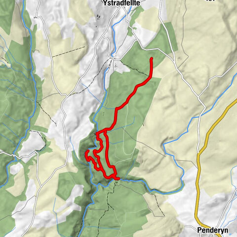 Ystradfellte - Sgwd Uchaf Clun Gwyn - Sgwd Isaf Clun Gwyn - Sgwd yr Eira