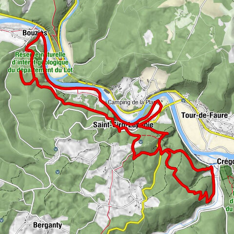 Bouziès - Saint-Cirq-Lapopie - Chapelle Sainte-Croix - Église Saint-Cyr et Sainte-Juliette