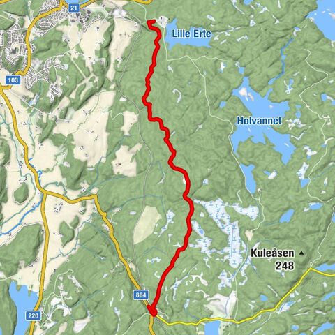 Halden - Skårefjellet - Kalfjell - Aspedammen