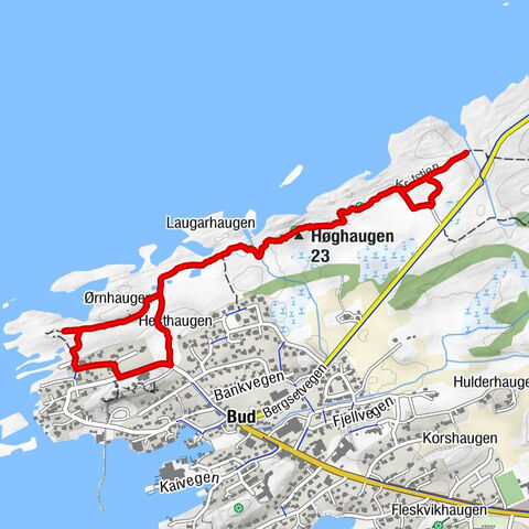 Bud - Ørnhaugen - Høghaugen - Hesthaugen
