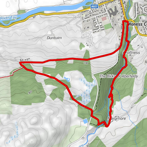 Aberfeldy - Viewpoint for Falls of Moness - Falls of Moness