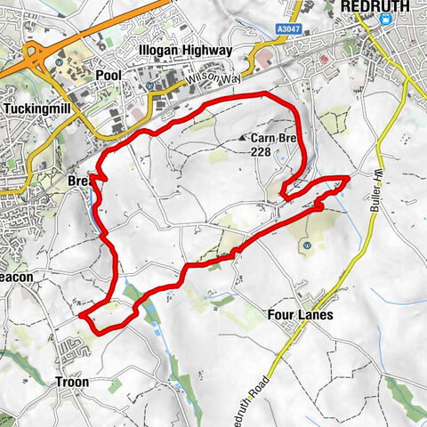 Carn Brea - High Carnkie - Carnkie - Tregajorran