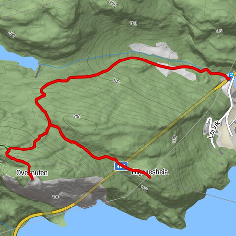 Kvinesdal - Diganesheia - Oveknuten