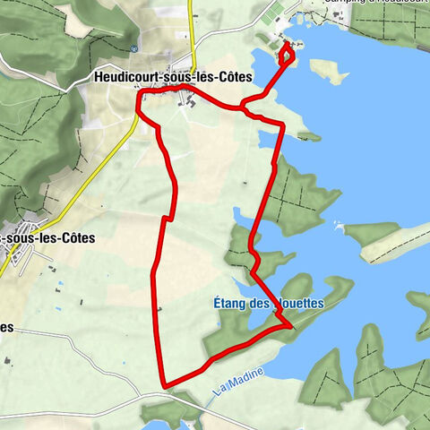 Heudicourt-sous-les-Côtes - Restaurant du Lac de Madine - Église Saint-Germain-d'Auxerre