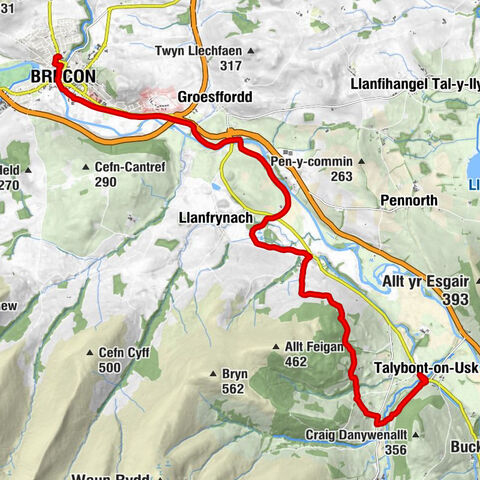 Talybont-on-Usk - Pencelli - Brecon
