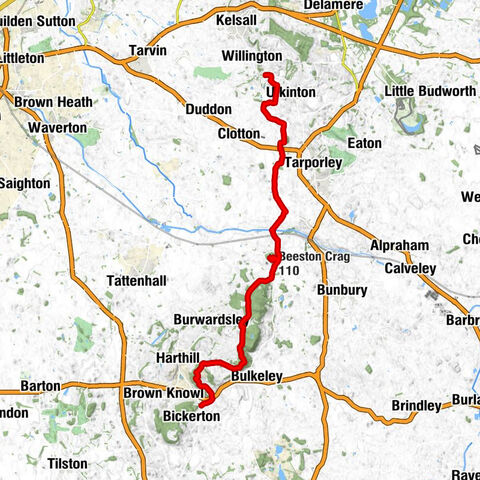 Tiverton and Tilstone Fearnall - Beeston Crag - Rawhead - Holy Trinity Church