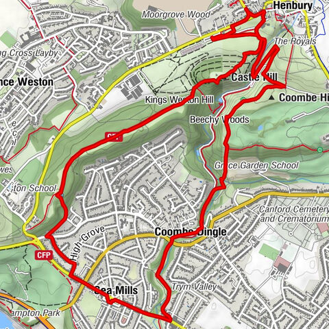 City of Bristol - Goram's Footprint - Castle Hill - Kings Weston Hill