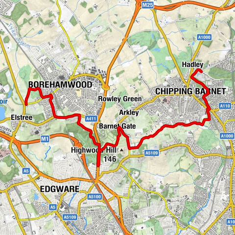 Watford - Borehamwood - Wembley - Saint Mary's, Hadley