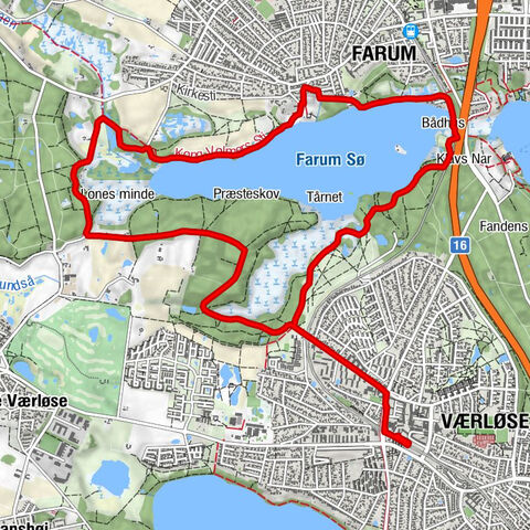 Værløse - Farum - Gedevase - Sortemose