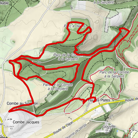 Les Hautes Plates - Combe au Soignon - Combe à la Perrière - Coteau de Bessey