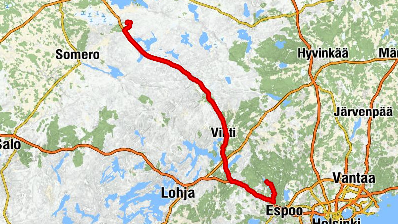 Solvalla - Veikkola - Nummela - Nummi-Pusula