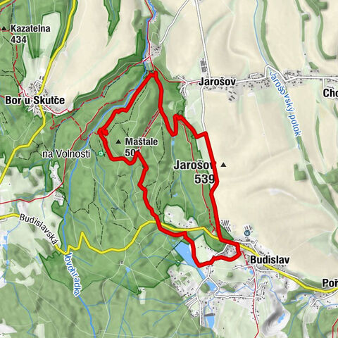Na skalách - Jarošov - Cikánka - Budislav