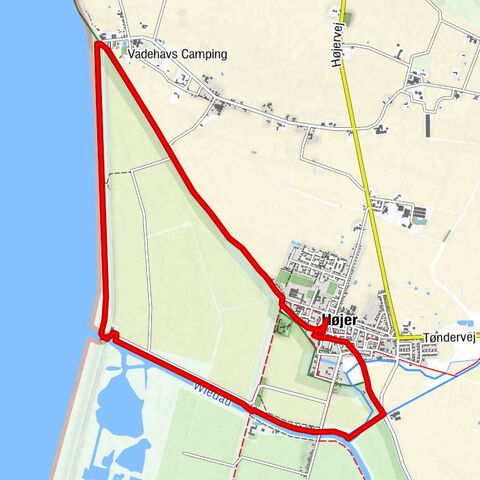 Højer - Det Gamle Pølsemageri - Højer Kirke - Slusen Højer
