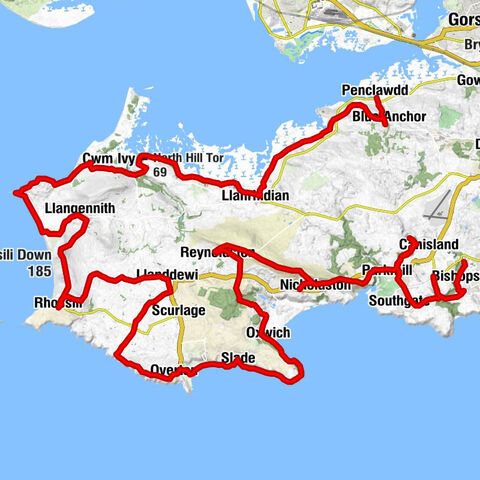 Penclawdd - Rhossili Down - Nott Hill - St Teilo's