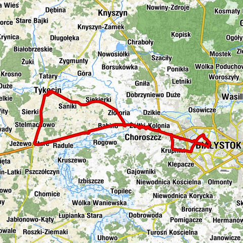 Białystok - Cerkiew pw. Zmartwychwstania Pańskiego - Kościół pw. Świętego Józefa - Kościół pw. Świętego Kazimierza Królewicza