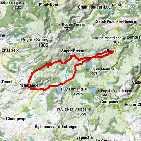 Besse - Église Saint-Quintien - Col de la Geneste - Église Saint-André