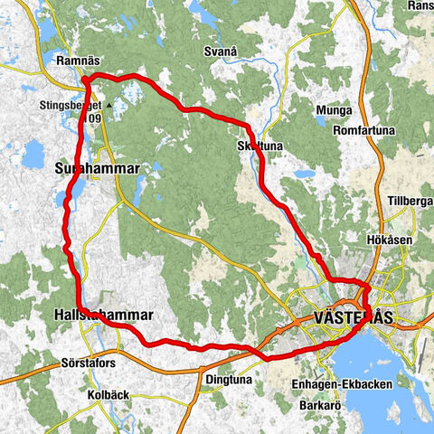 Västerås Central - Västerås - Malmens Resturang - Hallstahammar