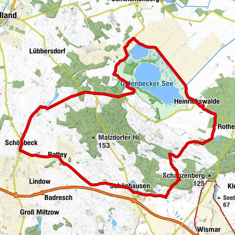 Schönbeck - Gasthof Brohmer Berge - Dorfkirche Rattey - Christuskirche