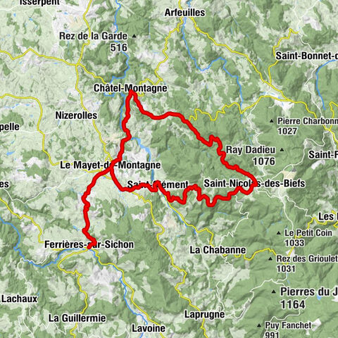 Auberge du Sichon - Église Saint-Jean-Baptiste - Église Saint-Denis - Ferrières-sur-Sichon