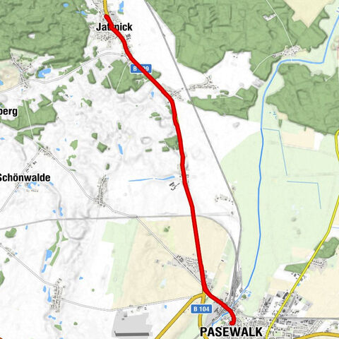 Jatznick - Dorfkirche zu Jatznick - Gasthof Sandförde - Kirche zu Belling