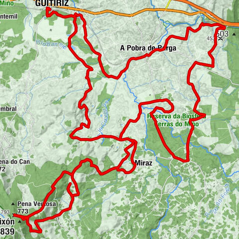 Guitiriz - Restaurante La Casilla - Pena do Rego da Egua - Igrexa de Santa Locaia de Parga