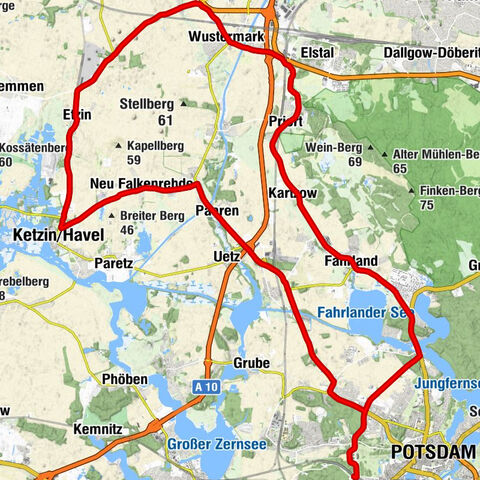 Potsdam Park Sanssouci - Sandhaarberg - Evangelische Kirche Etzin - Dorfkirche Wernitz