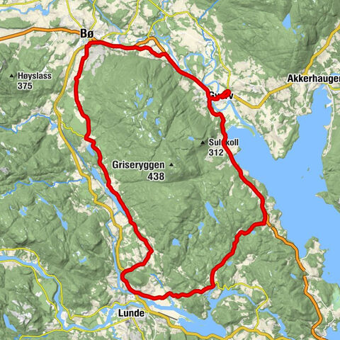 Gvarv - Årnes - Gjernes - Bø