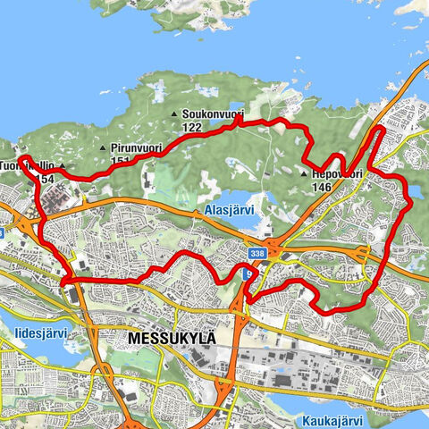 Tampere - Niihamanvuori - Tuomikallio - Hakametsä