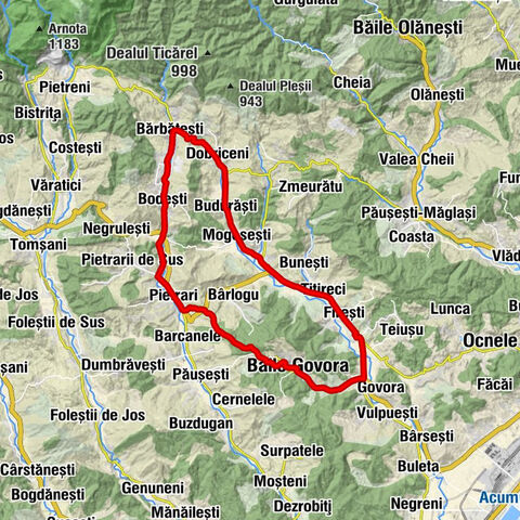 Bunești - Dealul Dobricenilor - Bisercia Adventistă Dobriceni - Stoenești