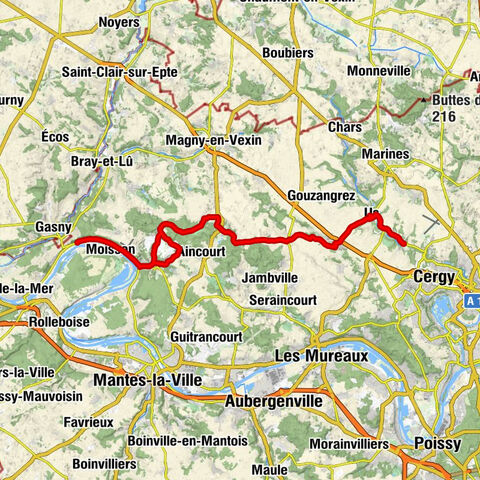 Montgeroult - Courcelles - Église de la Nativité de la Vierge - Église Notre-Dame-de-l'Assomption - Église Troglodytique de l'Annonciation