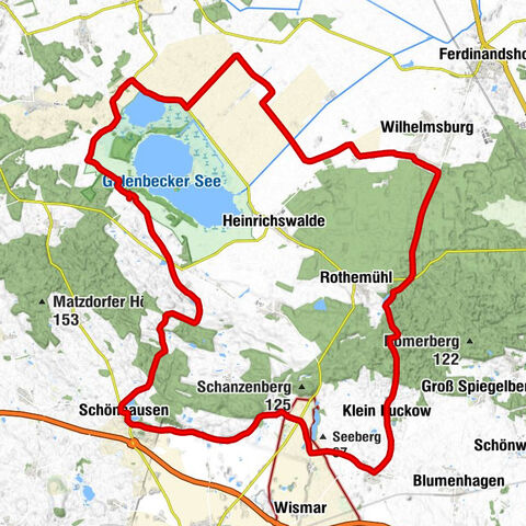 Galenbeck - Rohrkrug - Kirche Groß Luckow - Kirche Klein Luckow