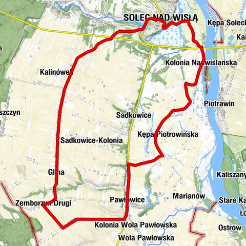 Kolonia Pierwsza - Zemborzyn Drugi - Solec nad Wisłą - Pawłowice