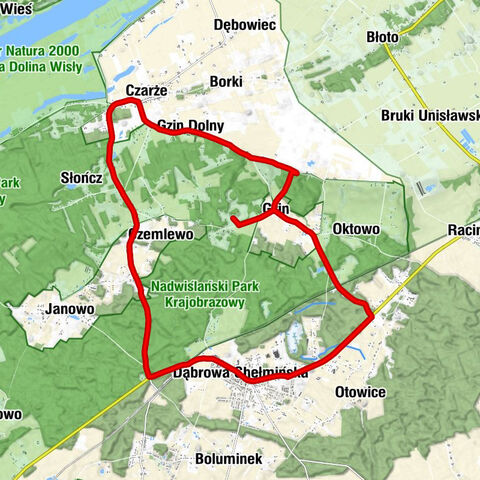Gzin - Dąbrowa Chełmińska-Wybudowanie - Kościół pw. Wniebowzięcia Najświętszej Maryi Panny - Kościół pw. Narodzenia Najświętszej Maryi Panny