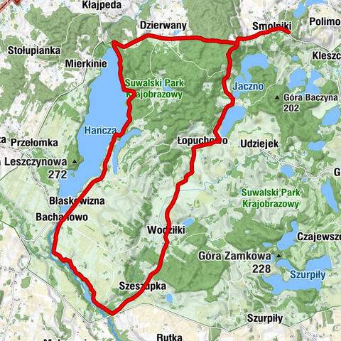 Gospoda Jaćwing - Kaplica cmentarna - Smolniki - Molenna w Wodziłkach