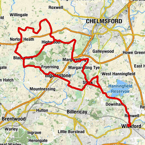 Wickford - Christ Church The Free Church in Stock - St Mary the Virgin - St Paul, Highwod