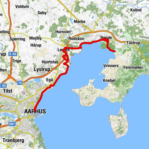 Østbanetorvet - Elfe - Tålfor Strand - Aarhus