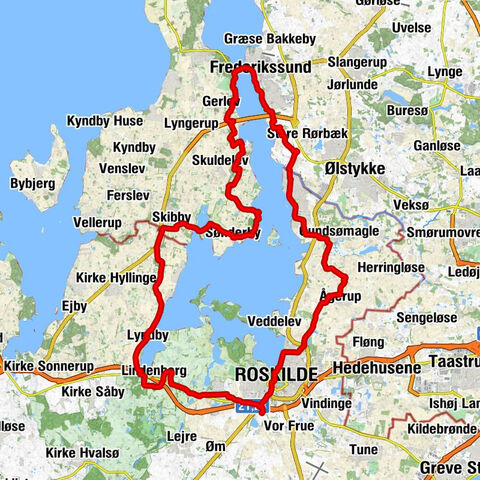 Roskilde - Himmelev Kirke - Jyllinge - Tjørnebakker