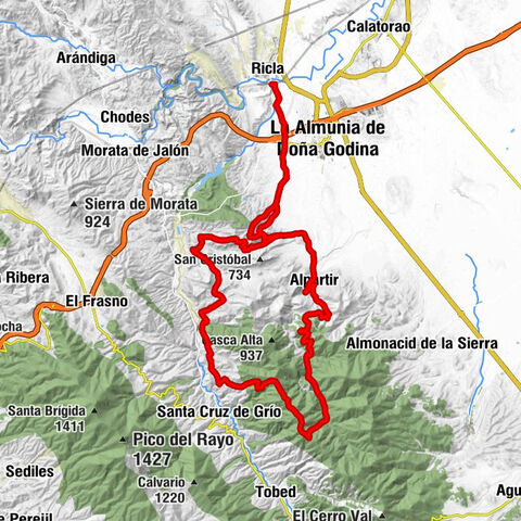 Ricla-La Almunia - El Collau de Valluengo - Collado de Valdecristina - Capilla de San Gervasio y San Protasio
