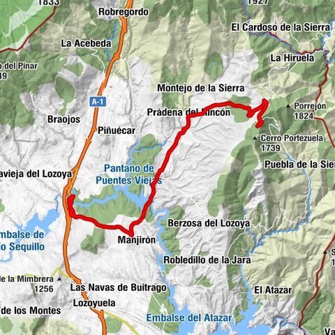 Buitrago del Lozoya - Las Eras - Dehesa de Sanchálvaro - Prádena del Rincón