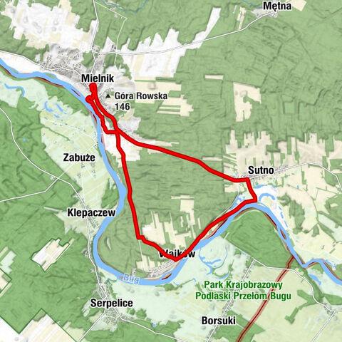 Mielnik - Restauracja Panorama - Kaplica pw. Matki Bożej Ostrobramskiej - Kościół pw. Przemienienia Pańskiego