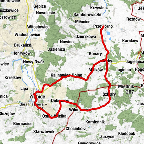 Przeworno - Kościół pw. św. Antoniego - Pisana - Kościół pw. św. Bartłomieja