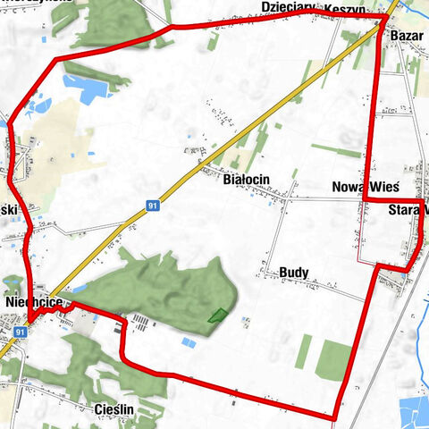 Niechcice - Gieski - Parcele - Rozprza