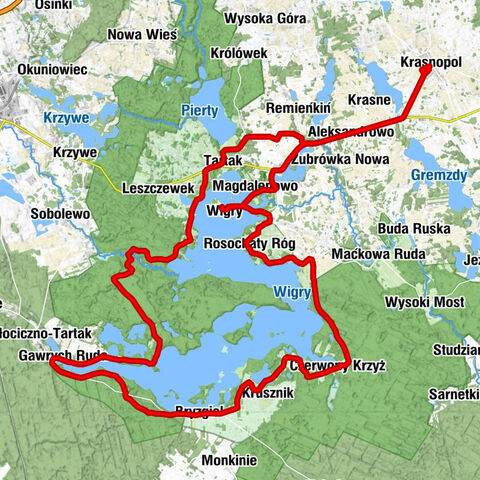 Krasnopol - Pod Jeziorko - Kopiec - Aleksandrowo