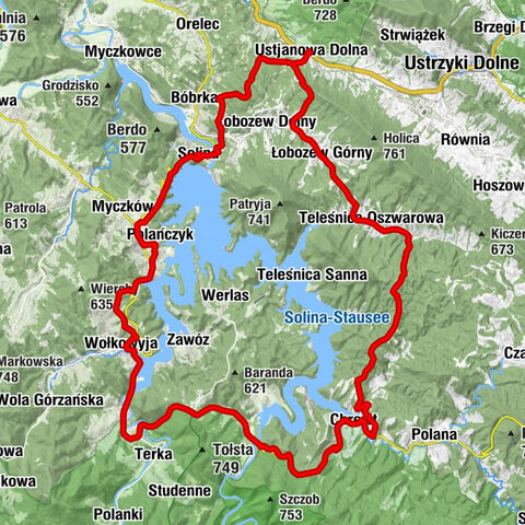 Ustjanowa Dolna - Łabiska - Na granicy - Wierchy