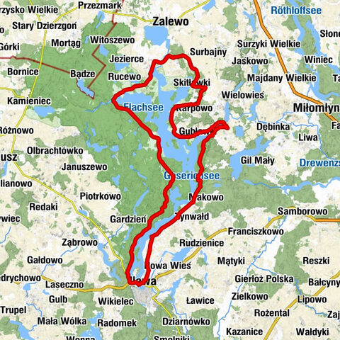 Gubławki - Iława - Kościół pw. Świętego Andrzeja Boboli - Knajpa Nad Żaglami