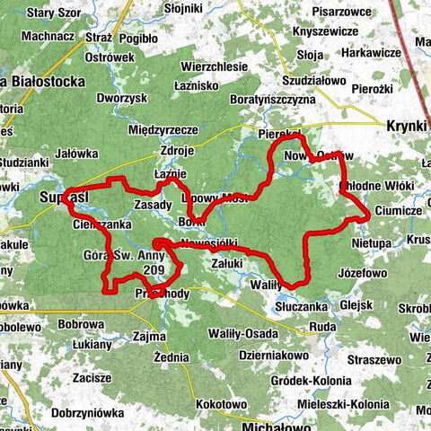Supraśl - Kaplica pw. Świętej Anny - Góra Św. Anny - Cerkiew Narodzenia św. Jana Chrzciciela
